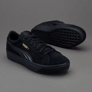 Puma Womens Vikky Platform Black Sneakers